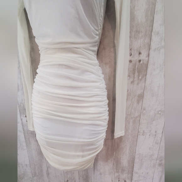 Fashion Nova Elegant White Long Sleeve Dress - Picture 7 of 11
